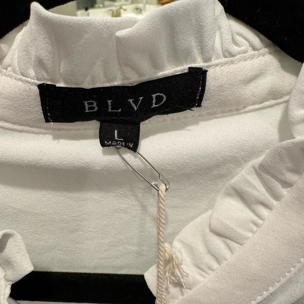 Long sleeve white dressy shirt